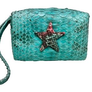 Wristlet/cosmetic bag I Shari Scott Collection Python